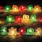 Fall Leaf String Lights – Maple & Oak Leaf Garland, Decorative Harvest Fairy Lights, 30LED, 10ft, USB Plug-in or Battery Operated, Autumn Holiday Decoration (colorful)